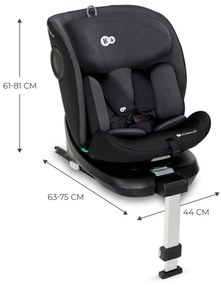 KINDERKRAFT - Autosedačka I-360 i-Size (40-150 cm) čierna