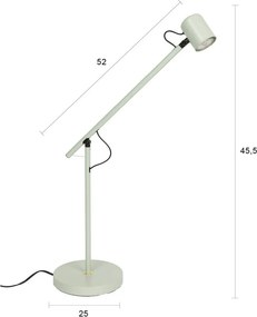 Svetlozelená kovová stolová lampa (výška 45,5 cm) Aero – White Label