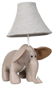 Detská stolná lampa slon sivá - Bobby