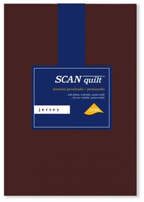 SCANquilt Prestieradlo JERSEY LYCRA hnedá 90x200 cm