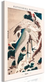 Artgeist Obraz - Japanese Cranes (1 Part) Vertical Veľkosť: 80x120, Verzia: Na talianskom plátne