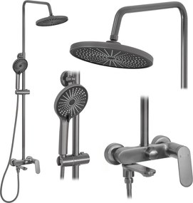 Rea Marco, sprchový set s vaňovým výtokom, grafitová, REA-P5600