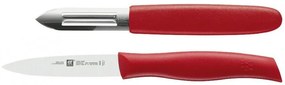 Súprava Zwilling TWIN Grip 2 ks, nôž + škrabka červená