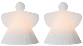 SIRIUS LED vosková svíčka anděl, bílý, sada 2 kusy, 10 cm