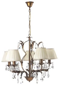 ONLI - Luster na reťazi KAREN 5xE14/6W/230V bronzová