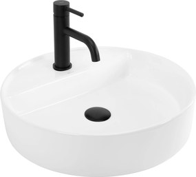 Rea Ronda, umývadlo na dosku 45x45x11 cm, biela lesklá, REA-U6622