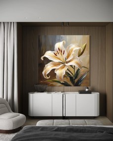 Gario Obraz na plátne Maľovaný kvet ľalia Rozmery: 60 x 60 cm
