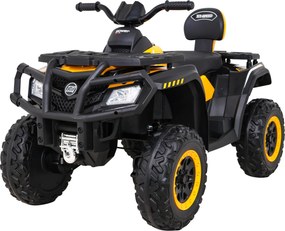Ramiz Štvorkolka XT-Speed pre deti žltá + pohon 4x4 + EVA kolesá + pomalý štart + MP3 rádio + LED
