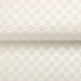 PVC obrus Krémové šrafované kocky PV-127 - metráž š. 140 cm