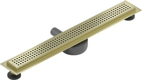 Mexen Flat 360° M08 sprchový žľab 60 cm, zlatá matná, 1A25060-40