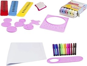 LEAN Toys Tabuľka na kreslenie s projektorom 4v1 49 cm