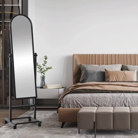 Stojace zrkadlo Evoir 317225 - 151x39x39 cm - Čierna