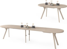 Mazzoni EXPANSO Kašmír / kašmírové nohy - OVÁLNY ROZKLADACÍ STÔL 160-360 cm PRE 16-18 OSÔB
