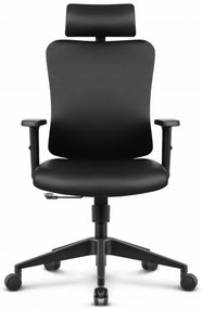 Ergonomická kancelárska stolička HC-1041 – čierna, s nastaviteľnou opierkou hlavy a bedier