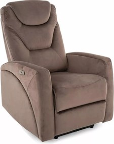 Elektrické polohovacie kreslo KRONOS Velvet cappuccino