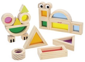Drevená senzorická hra – bloky a predlohy – 12 ks