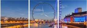 Obraz London Eye (s hodinami) (90x30 cm)