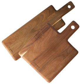 Set dosiek na krájanie s rúčkou Agát 2 ks – FLOW Wooden - w0071