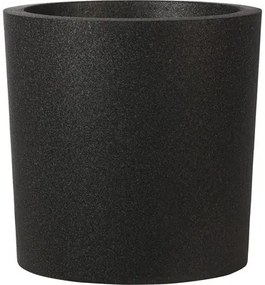 Obal na kvetináč plastový cylinder Ø 25x25 cm čierny