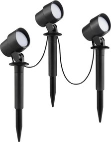 Brilliant - Sada 3x LED vonkajších svietidiel KAMARA LED/8,5W/230V IP44, čierna
