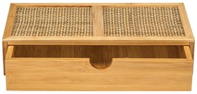 Bambusový kúpeľňový organizér Wenko Allegre, 28 x 6 cm
