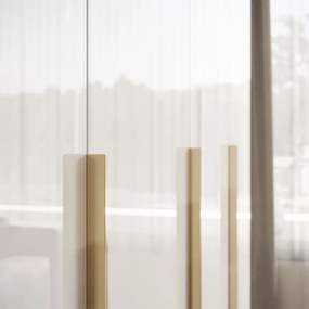 ŠATNÍKOVÁ SKRIŇA BLANCA BIELÝ LESK 4D ZLATÉ ÚCHYTKY