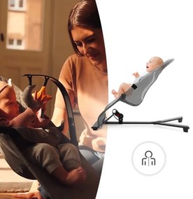 KINDERKRAFT - Detské ležadlo MIMI šedá