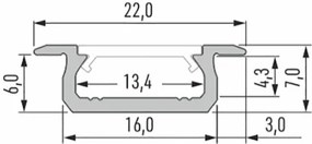 Led-Labs LED profil LUMINES typ Z biely lakovaný 1m