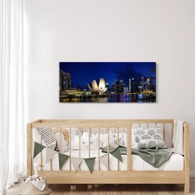 Obraz nočného Singapuru (120x50 cm)