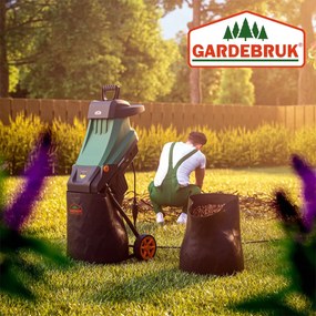 Záhradný štiepkovač na konáre VAVRO, 2400W, 50l, čierna/zelená Gardebruk