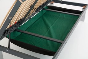 DREVONA Lamelové jednolôžko s úložným priestorom šedé 90x200 SKELETON