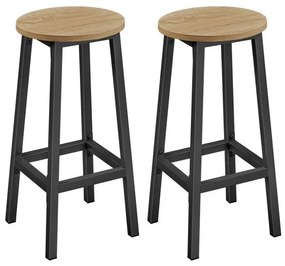 Set 2 barových okrúhlych stoličiek