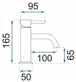 REA-B4527 - Umývadlová batéria LUNGO 16,5 cm, kartáčované zlato