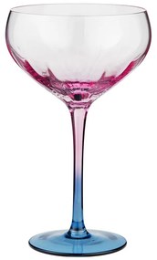 DIVINE Pohár na koktaily 380 ml - modrá/rôžová