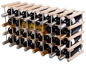 Drevený regál na víno pre 36-40 fliaš