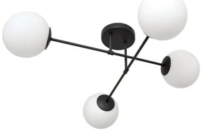 Prisadený luster MOON 4xE27/15W/230V čierna