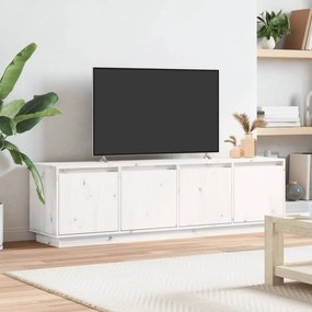 TV skrinka biela 156x37x45 cm masívna borovica 840157