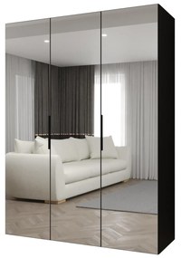 Šatníková skriňa 150 cm Mirabella 3 (čierna + čierna). Akcia -20%. Vlastná spoľahlivá doprava až k Vám domov. 1126462
