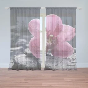 Sablio Záclony Orchidea: 2ks 150x250cm