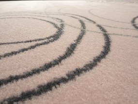 Alfa Carpets, Kusový koberec Circles powder pink, 190x280, ružová, chodba / predsieň