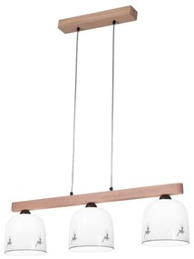 Kolarz A1352.83.Gr.100- Luster na lanku NONNA 3xE27/60W/230V jelene dub/biela/šedá