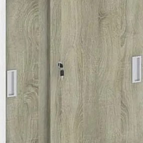 Nadstavba zasúvacia MIRELLI, 800 x 400 x 600 mm, biela/dub sonoma