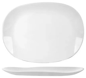Altom Servírovací tanier z opálového skla White harmony 30 x 22,5 cm