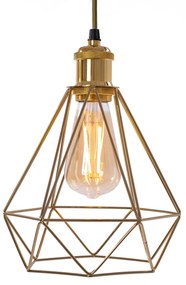Toolight - Závesná lampa kovová 392197, zlatá, OSW-09680