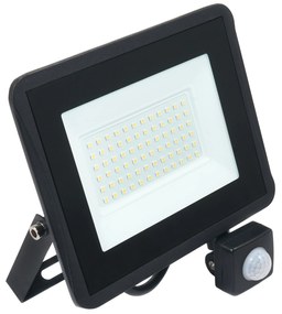 BERGE LED reflektor IVO so snímačom PIR - 50W - IP65 - 4250Lm - neutrálna biela - 4500K