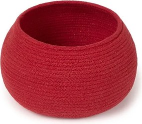 Červený látkový detský kôš na hračky ø 28x20 cm Apple – Lorena Canals