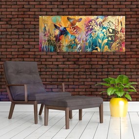 Obraz - Abstraktná maľba prírody (120x50 cm)