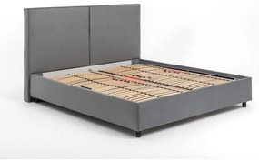 Sivá čalúnená dvojlôžková posteľ s úložným priestorom s roštom 180x200 cm Myra Bold – Bonami Selection