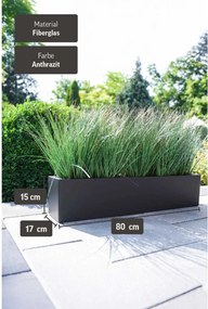 Hrantík FLOBO, sklolaminát, šírka 80 cm, antracit