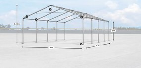 Bestent Skladová hala/ garáž 4x8x2m Comfort PE 240g